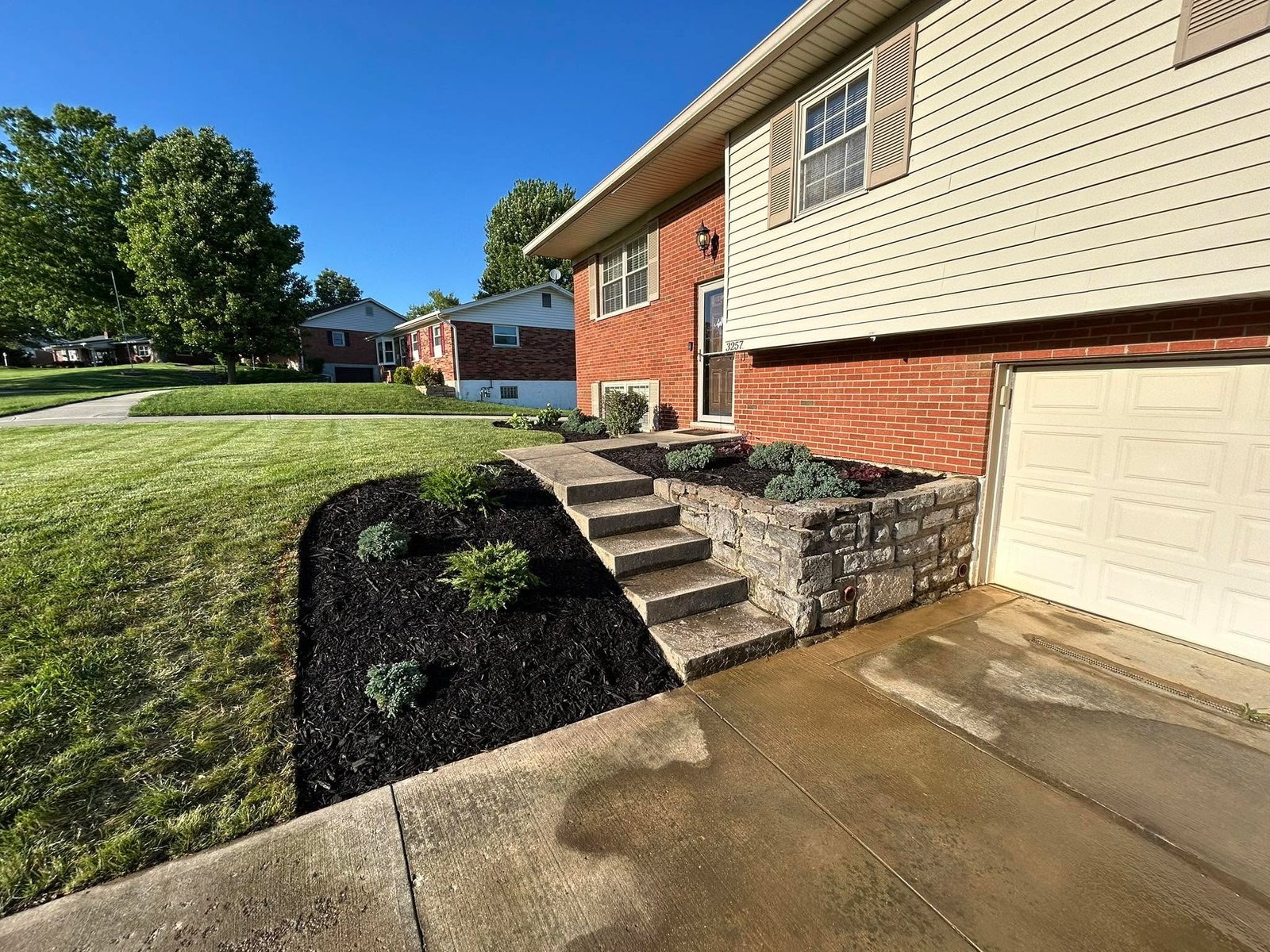 Lawn cleanup and rural property maintenance work near De Mossville, Kentucky